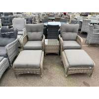 Sapcote Reclining Set in Brown Rattan