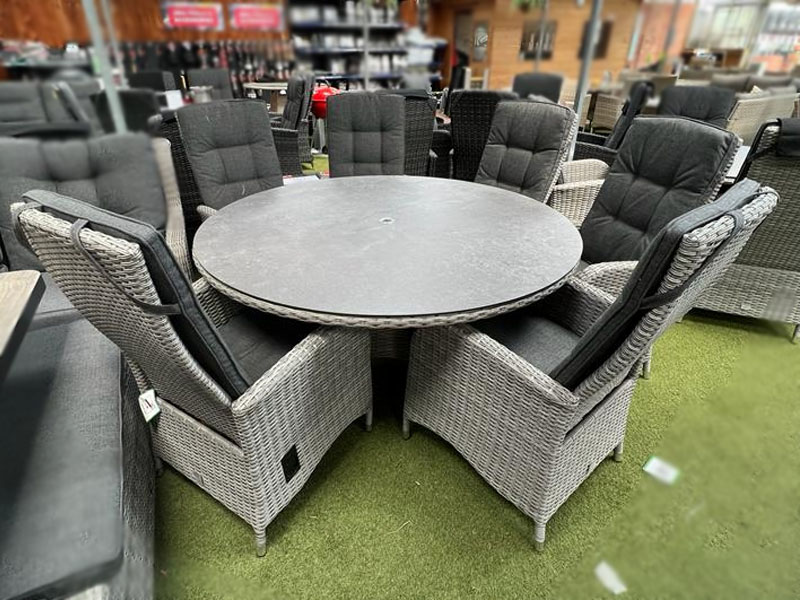 Sunda gray rattan dining outlet chair