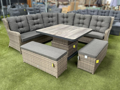 High back shop corner lounge