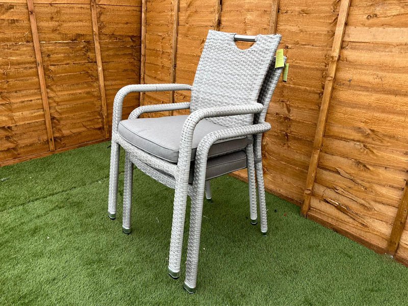 6 seater rectangular rattan dining set top