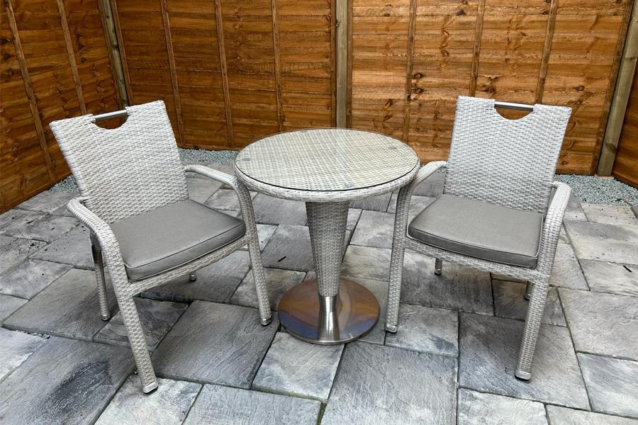Furniture Set Stacking Rattan Garden Chairs Sharnford Stacking