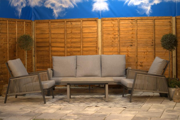 Stratford Rope Lounge Set in Grey