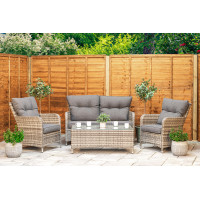 Sapcote Sofa Lounge Set in Grey Rattan 