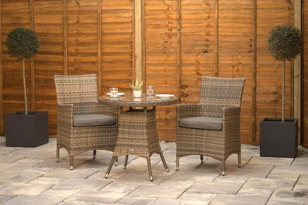 Sapcote Bistro Set in Brown Rattan