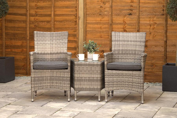 Sapcote Companion Set in Grey Rattan