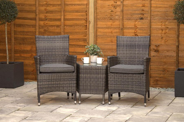 Sapcote  Companion Set in Stone Grey Rattan