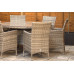 Sapcote 6 Seater Round Dining Set in Grey Rattan