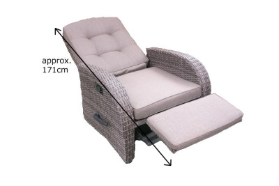 Burbage Rocking & Reclining Rattan Bistro Set in Latte