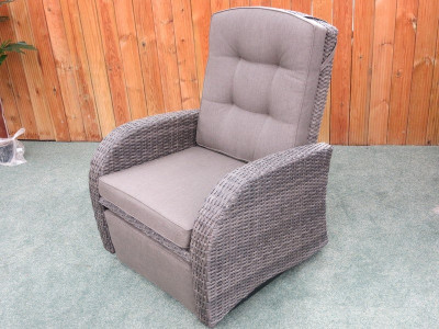 Rocking Reclining Rattan Chair - Single