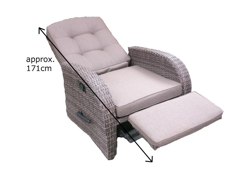 Bellevue 2 Seater Reclining Chair, Reclining Rattan Outdoor Furniture