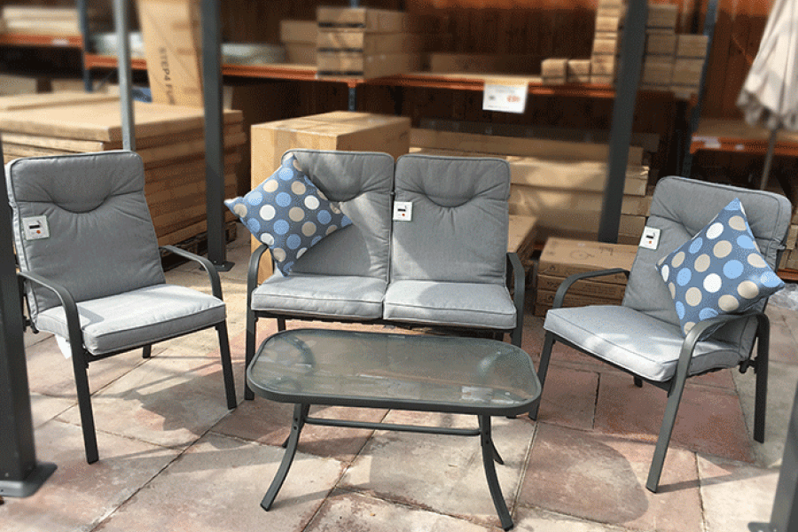 #AskGCS for Padded Steel 4 Piece Garden Furniture Set