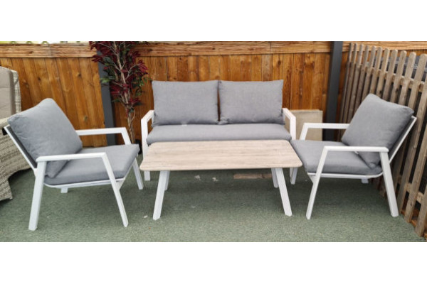 Lacey Lounge Sofa Set in White