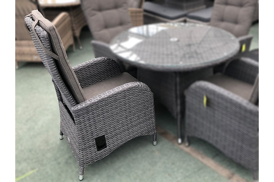 Reclining Rattan Dining Chair Single Sapcote Garden Centre