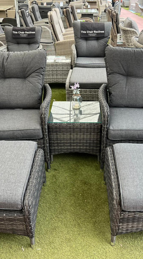Customer Reviews for Sapcote Reclining Set in Dark Grey Rattan