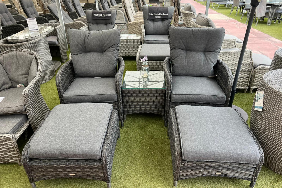 Customer Reviews for Sapcote Reclining Set in Dark Grey Rattan