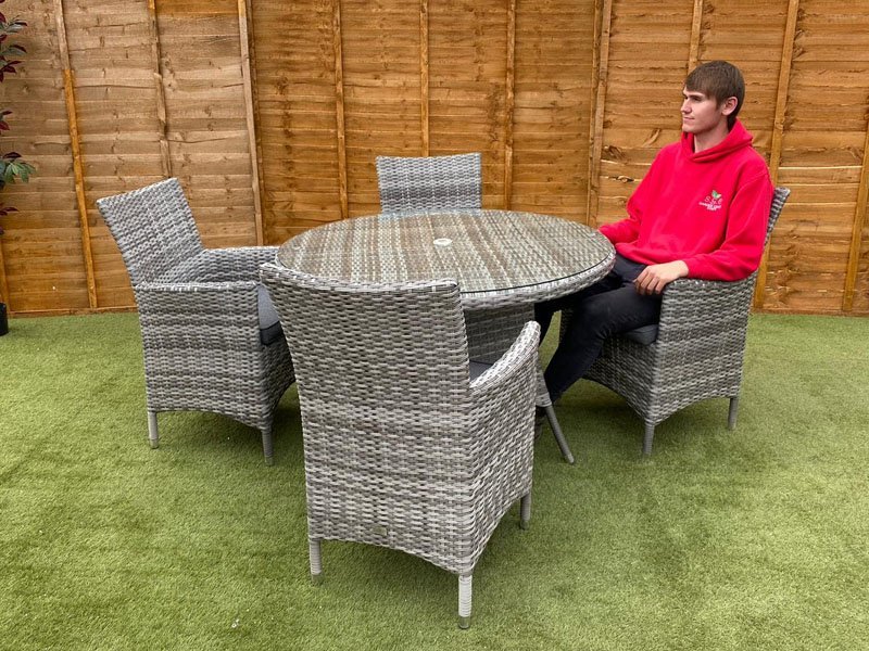 Rattan 4 seater sales table and chairs