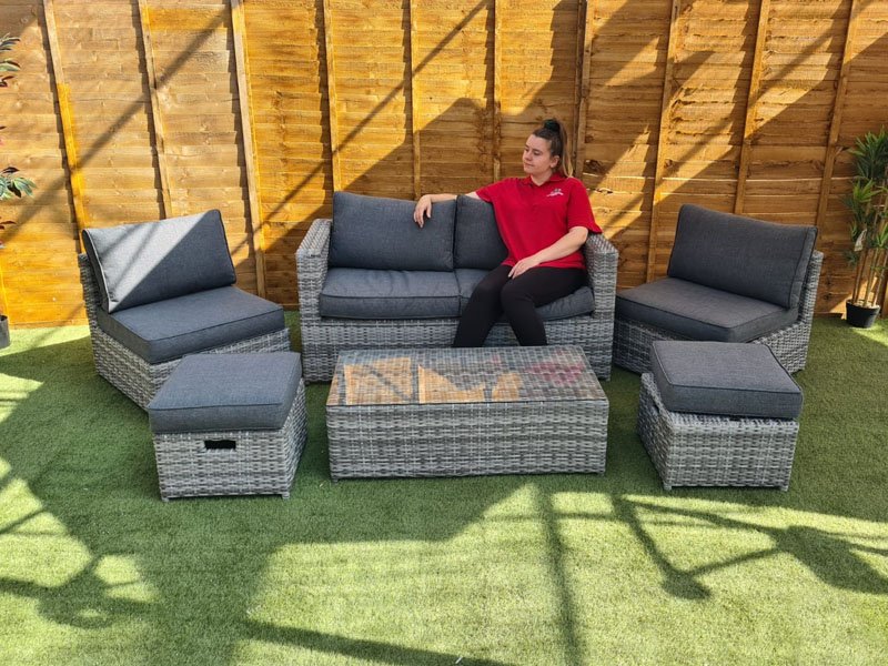 Rattan hideaway cheap garden furniture