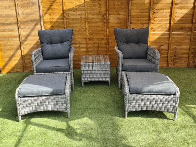 Rattan garden furniture reclining chairs hot sale