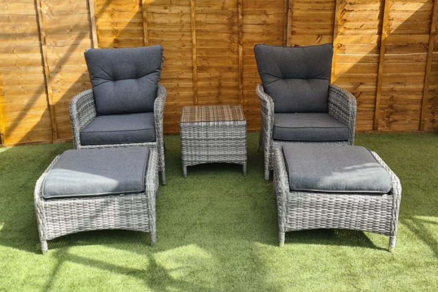 Customer Reviews for Sapcote Reclining Set in Grey Rattan