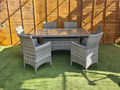 6 seater rattan garden furniture new arrivals clearance