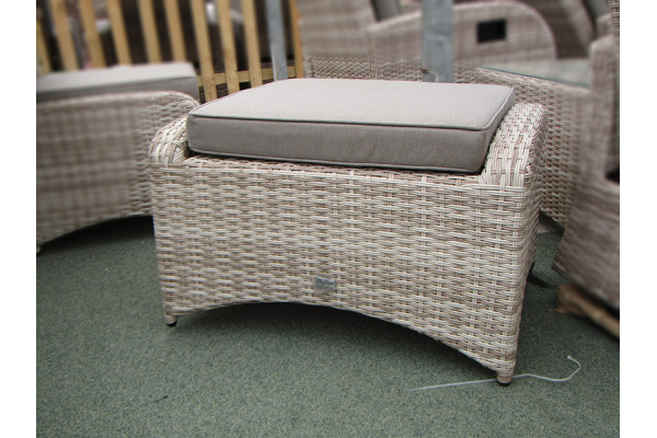 Rattan Ottoman in Latte