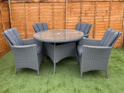 Rattan dining top garden furniture sale