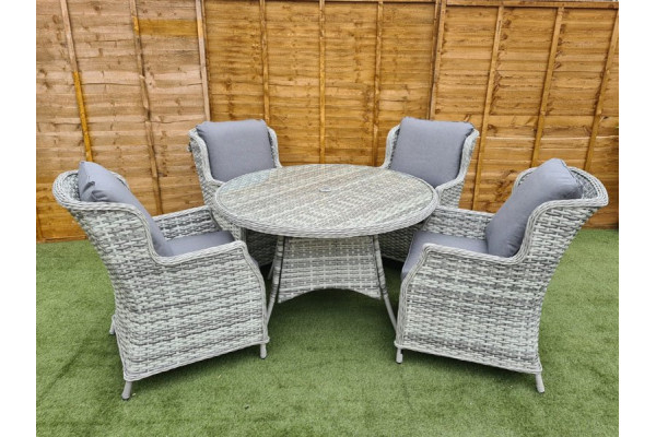 Rutland 4 Seater Dining Set in Grey