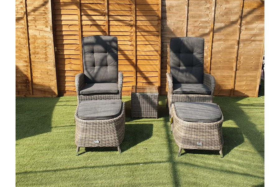 2 seater reclining rattan garden furniture set 2025