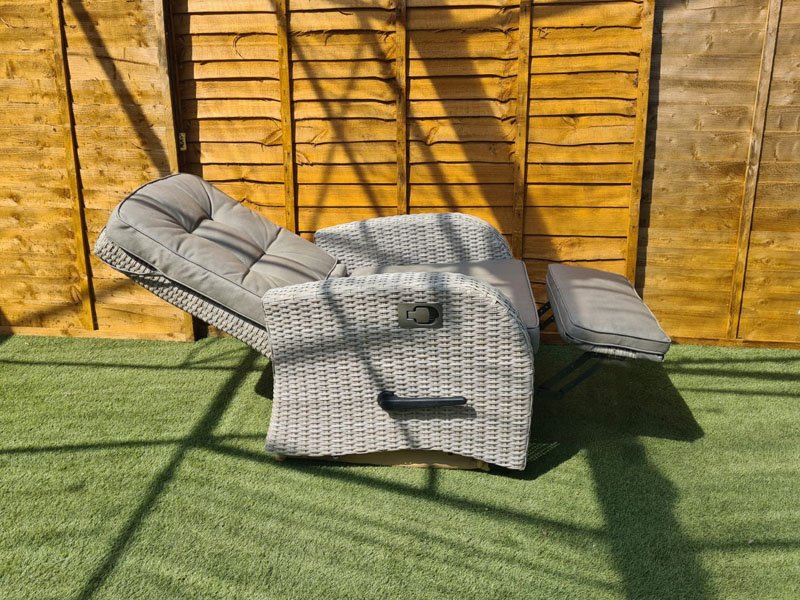 Rattan recliner hotsell sofa set