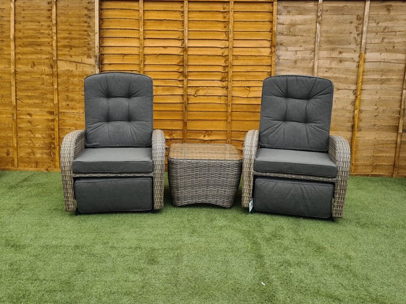 Rattan garden store bistro set brown