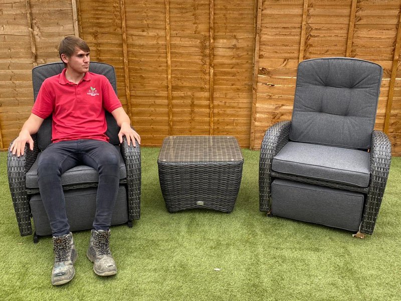 Rattan shop recliner chair