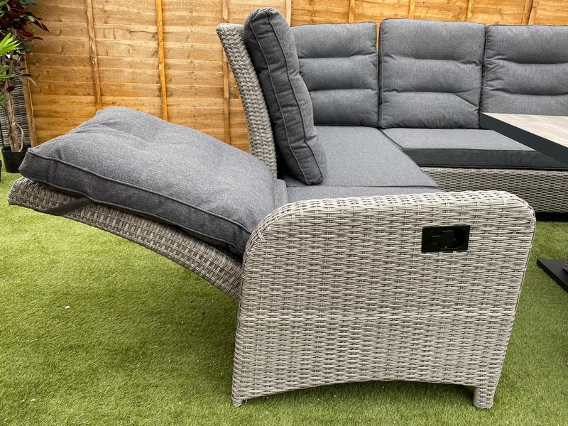 Reclining rattan corner 2025 sofa