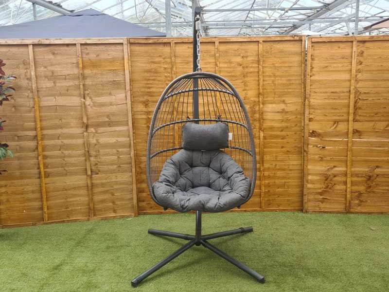 Swivel cocoon garden chair sales