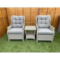 Sapcote Deluxe Reclining Set in Natural Rattan