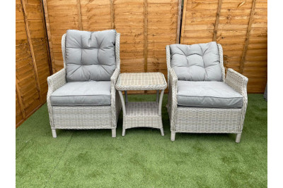 Sapcote Deluxe Reclining Set in Natural Rattan