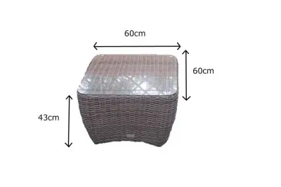 Burbage Rocking & Reclining Rattan Bistro Set Silver Grey Rattan