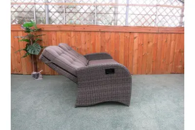 Reclining Rattan Sofa - Single