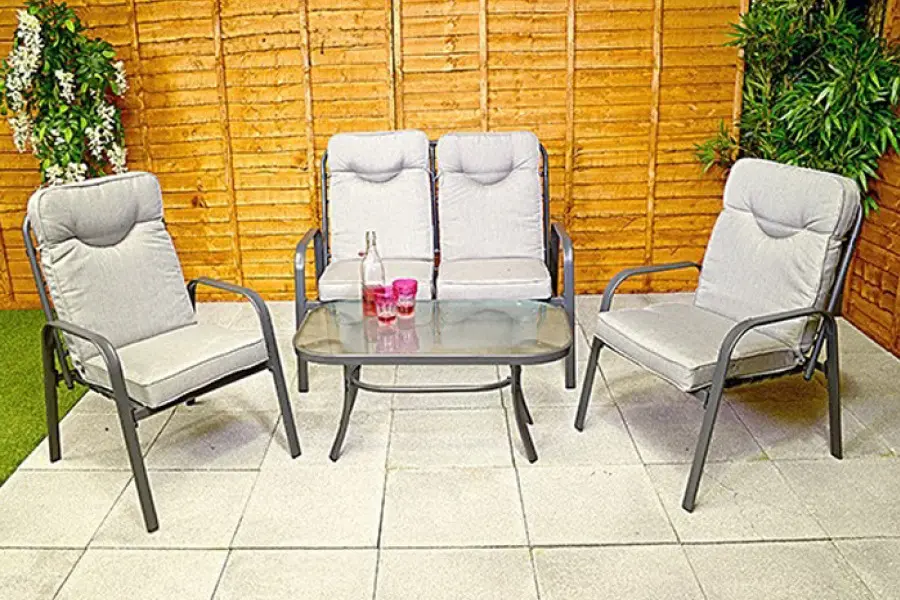 Customer Reviews for Padded Steel 4 Piece Garden Furniture Set