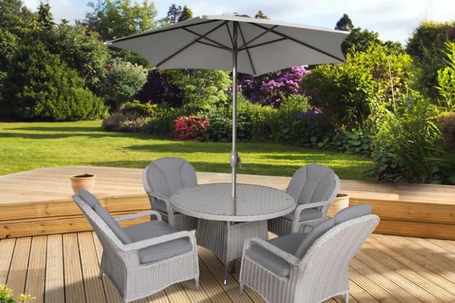 Customer Reviews for Murano 4 Seater Dining Set in Grey Rattan
