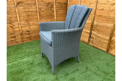 Kenilworth 4 Seater Dining Set in Grey Rattan