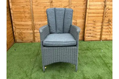 Kenilworth 4 Seater Dining Set in Grey Rattan