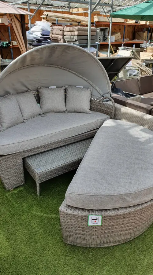 #AskGCS for Rattan Day Bed with Canopy and Table (Grey)