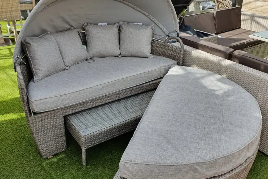 #AskGCS for Rattan Day Bed with Canopy and Table (Grey)