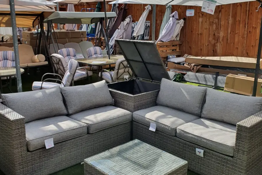 Customer Reviews for Rattan Corner Sofa Set with Storage and Table (Grey)