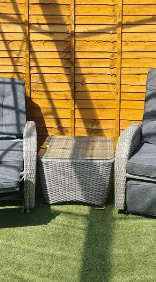 #AskGCS for Burbage Rocking & Reclining Rattan Bistro Set Silver Grey Rattan