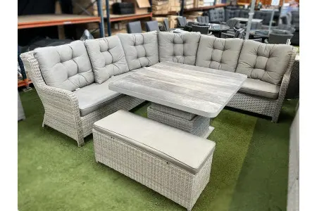 Burbage Rattan Corner Sofa Set in Latte 2021
