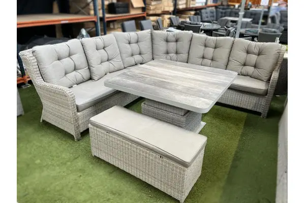 Burbage Rattan Corner Sofa Set in Latte 2021