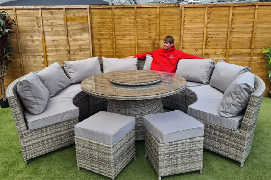#AskGCS for Deluxe Barcelona 10 Seater Lounge Set with Lazy Susan