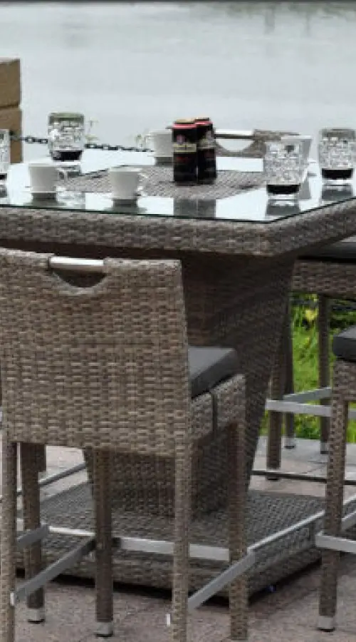 Customer Reviews for Villa Bar Set  with Ice Bucket in Brown Rattan