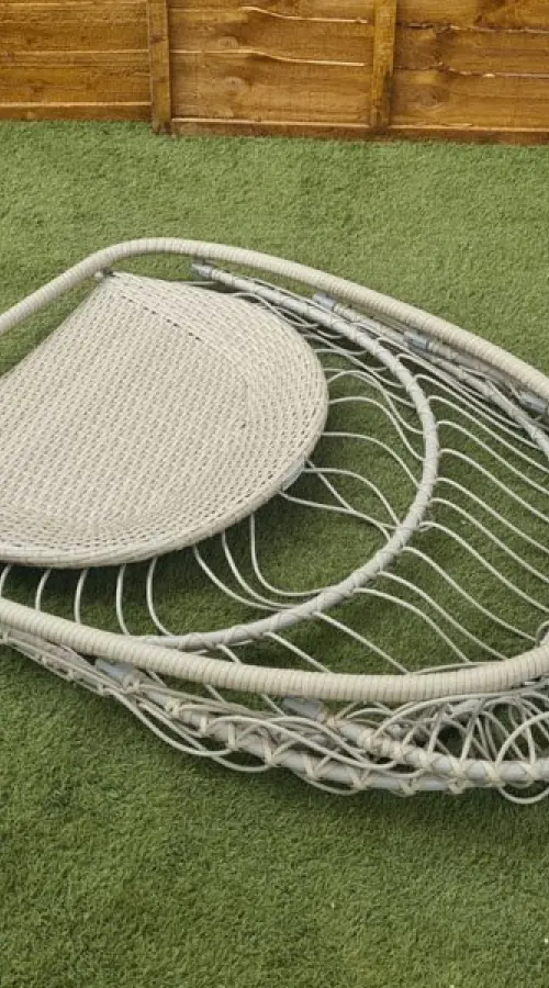#AskGCS for Rattan-effect Hanging & Foldable Garden Egg Cocoon Chair (Latte)